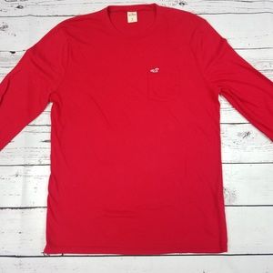 Mens Hollister red long sleeve tshirt /size: M